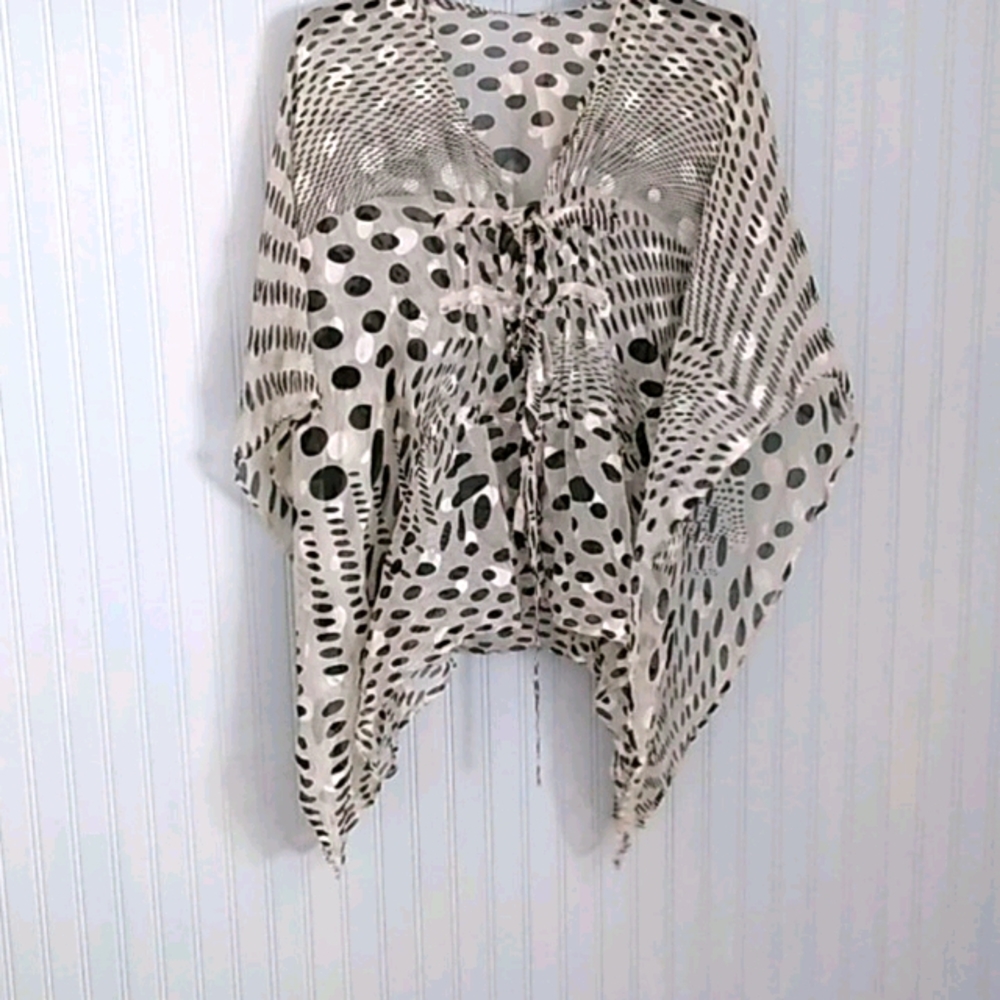 NWT Gender Bias Anthropologie sheer blouse L
